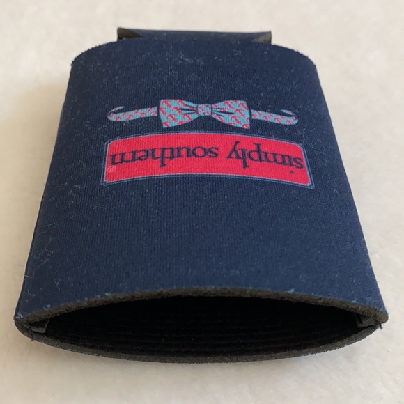 {NWT} Koozie | Simply Southern Logo Nautical Anchor Pattern Bow Tie Can Holder - Picture 11 of 15